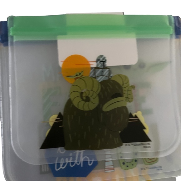 Star Wars The Mandalorian Yoda 4PK of Reusable Snack Bags NWT - Picture 6 of 6